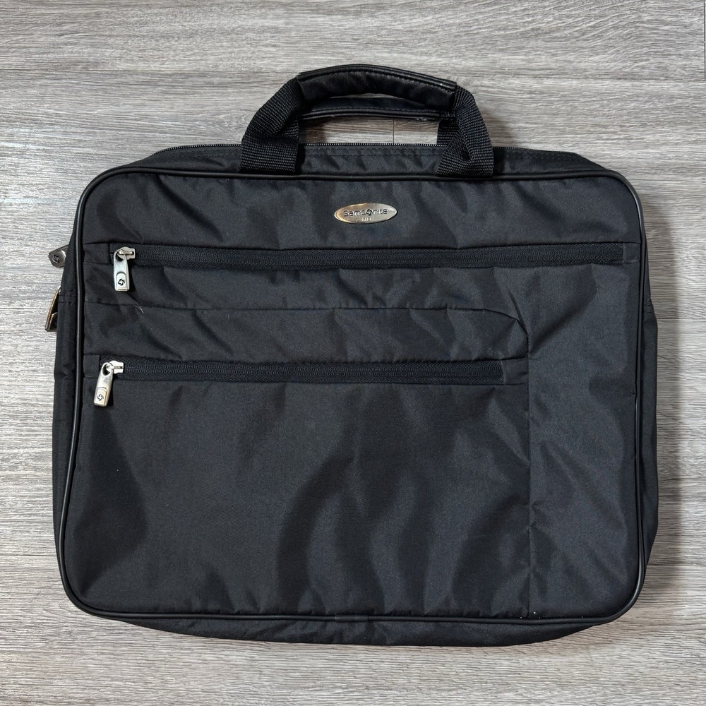 Samsonite 1910 Black Laptop Carrying Bag Case Work Travel Business Briefcase